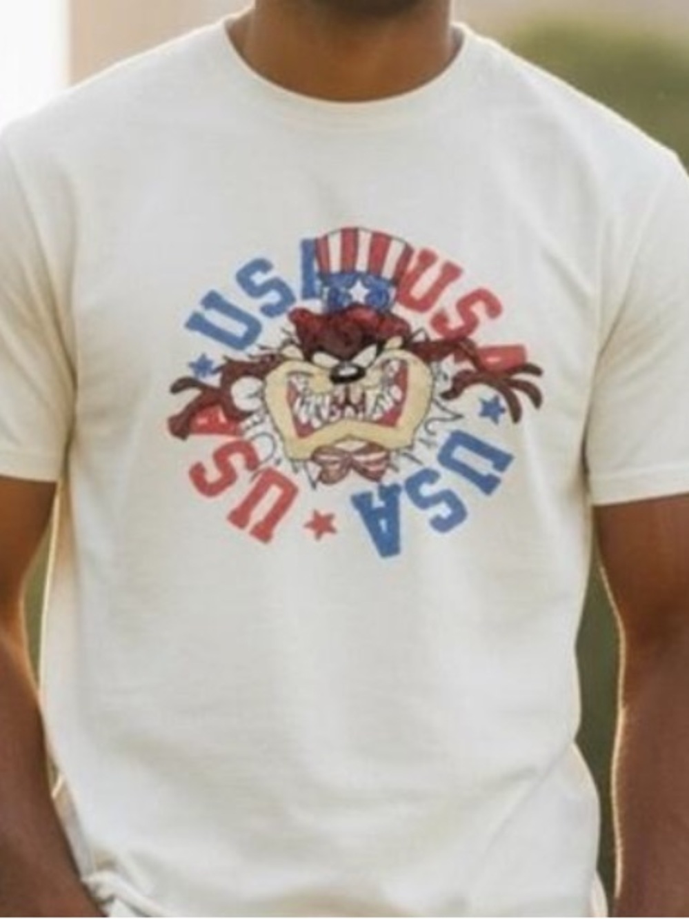 LOONEY TUNES TAZ T-Shirt USA UNISEX Size XXL White Shirt FAST SHIPPING 1351-9